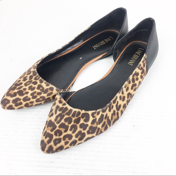 Lane Bryant Shoes - SZ 10W Leopard Print Lane Bryant Pointed Toe Flats